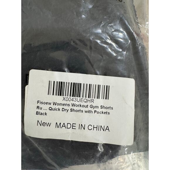 NWOT Women's Workout Gym Shorts Running Quick Dry Pockets Black Medium - Picture 8 of 12